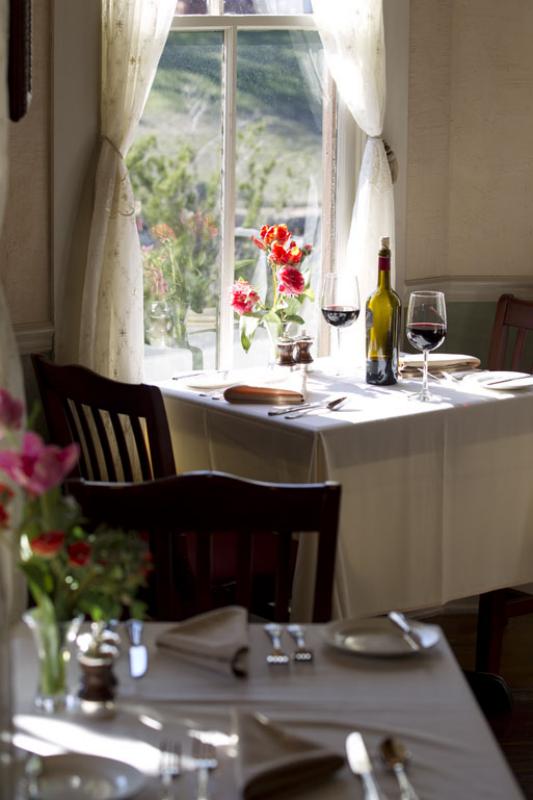 table with wine